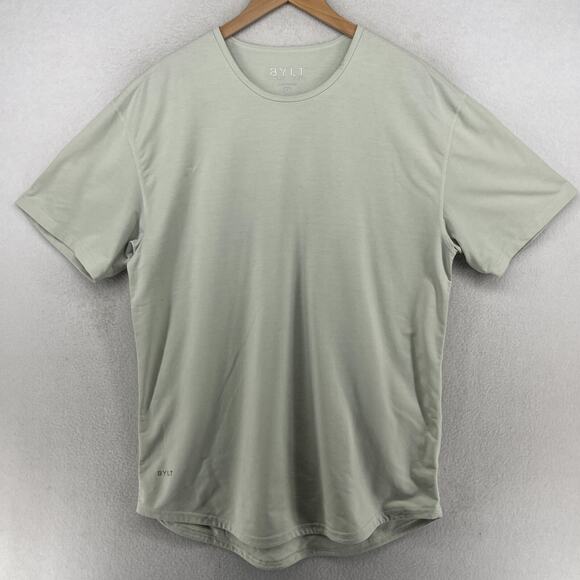 BYLT Shirt Mens XL Drop Cut Signature Premium Basics Athletic Short Sleeve Vapor - Picture 1 of 14